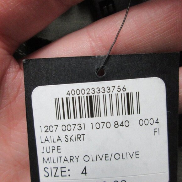 Club Monaco Laila Skirt Women Size 4 Military Olive Cargo Pockets Casual 252 - Picture 5 of 11